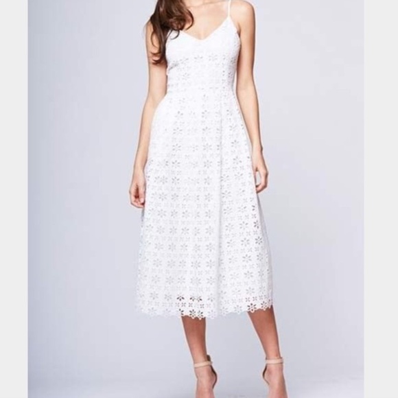 White Tea Length Dress
